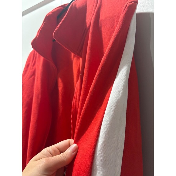 Colsie Red Track Jacket Full Zip White Stripe Athletic Activewear XL - Picture 3 of 6